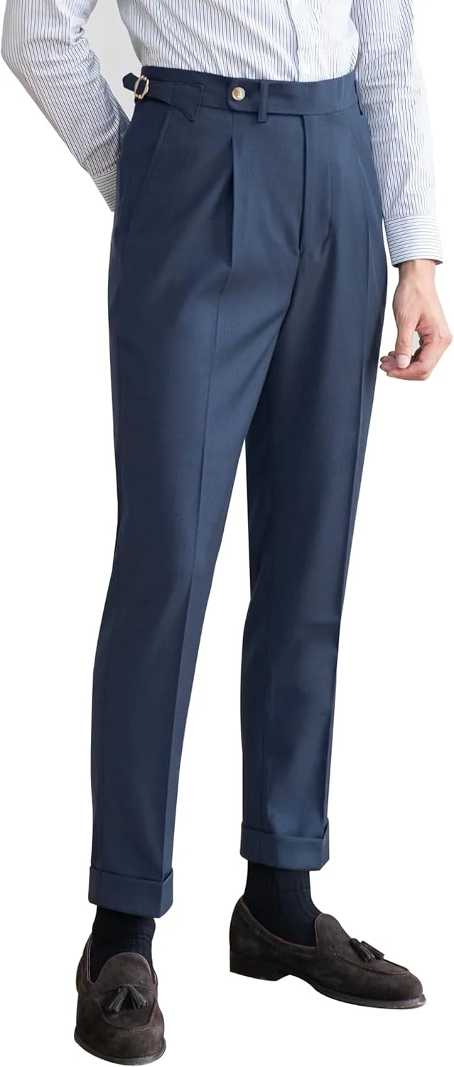 Men's Gurkha Naples Italian Old Money Style Dress Pants
