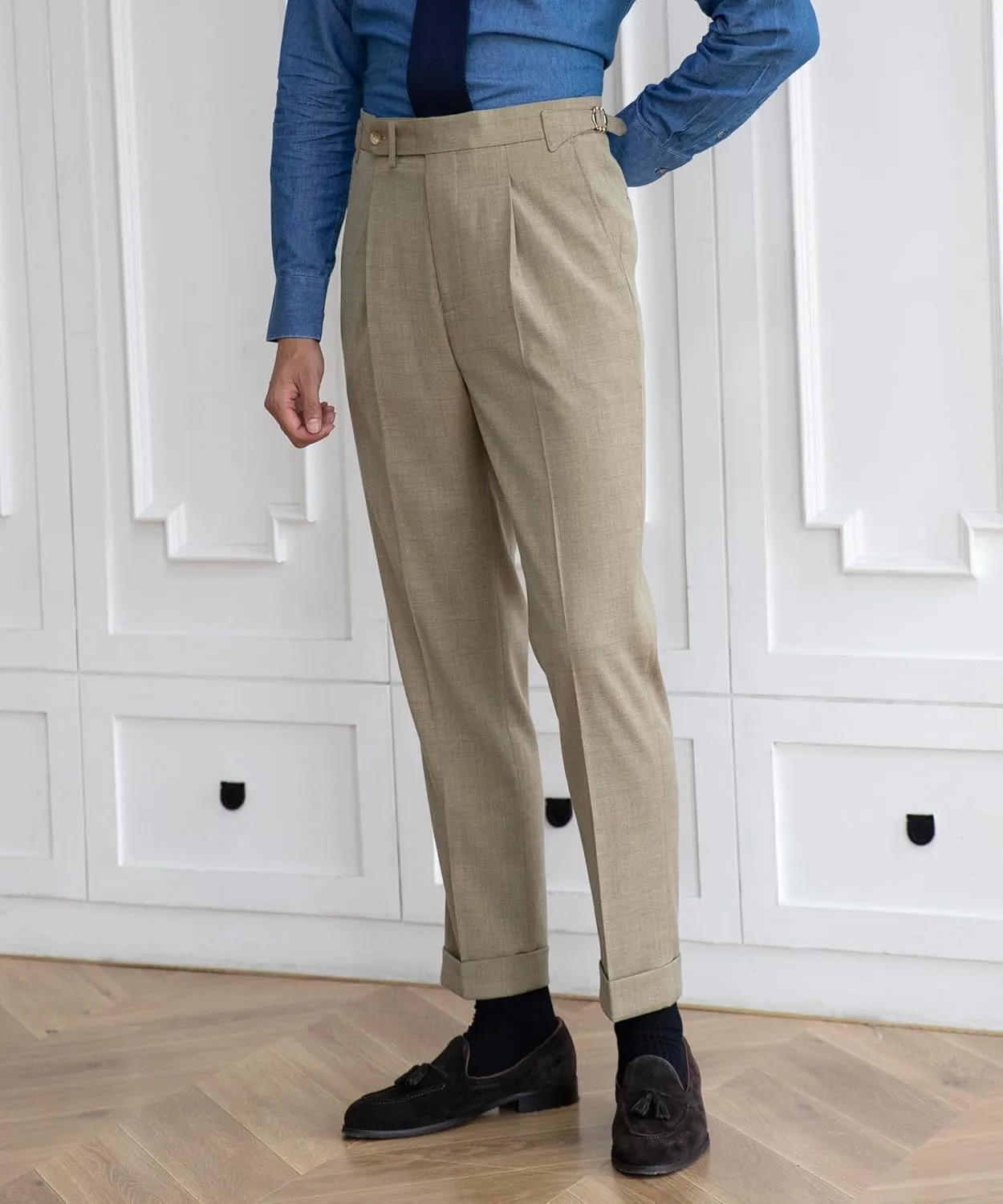 Men's Gurkha Naples Italian Old Money Style Dress Pants