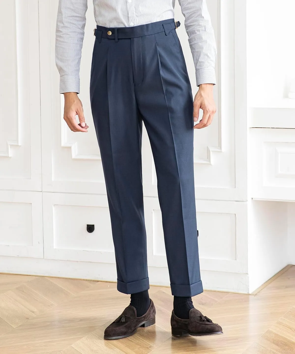 Men's Gurkha Naples Italian Old Money Style Dress Pants