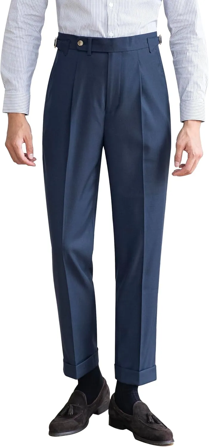 Men's Gurkha Naples Italian Old Money Style Dress Pants