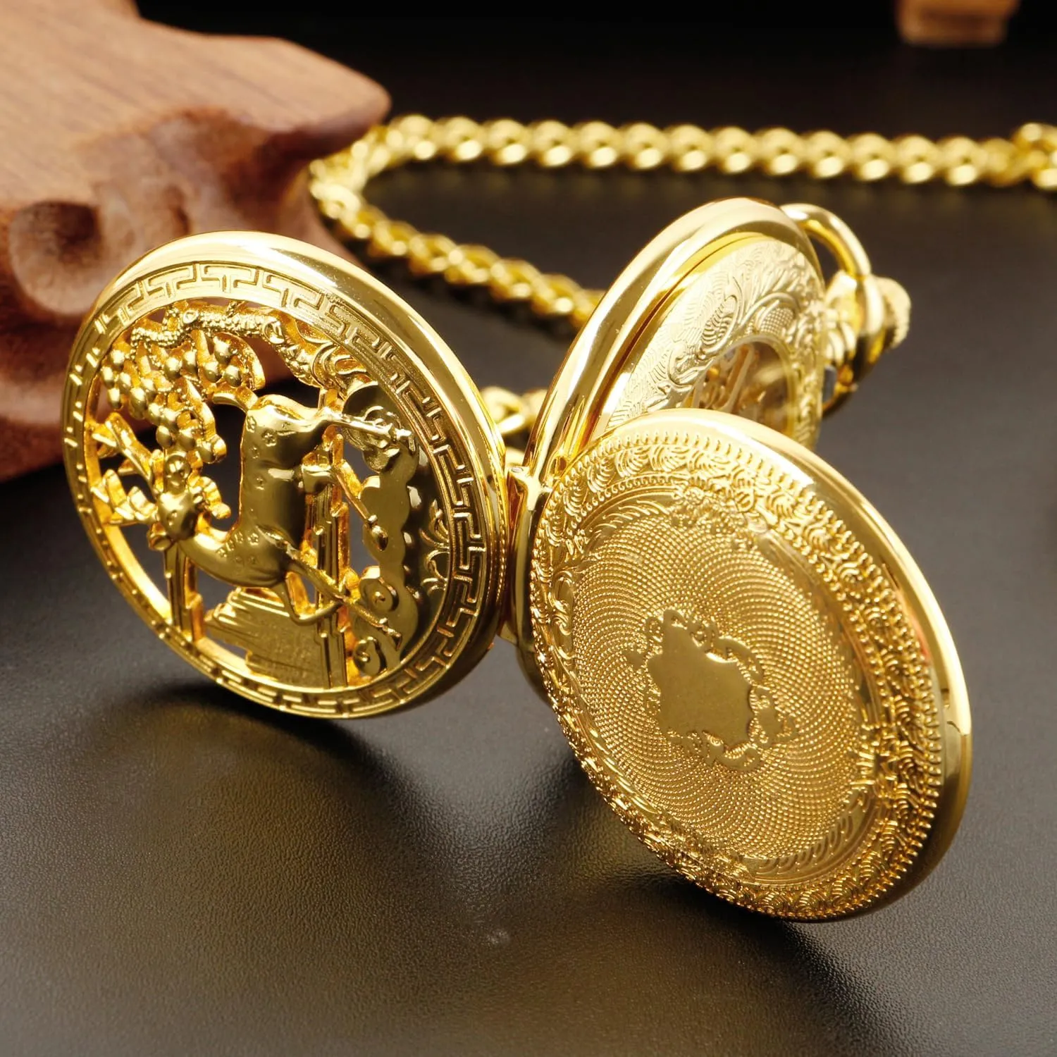 Men's Mechanical Pocket Watch, Roman Numeral Pointer Mechanical Pocket Watches for Men