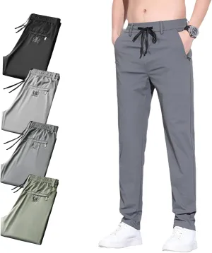 Mens Pants, Unisex Ultra Stretch Quick Drying Pants Casual Work Comfy Pant