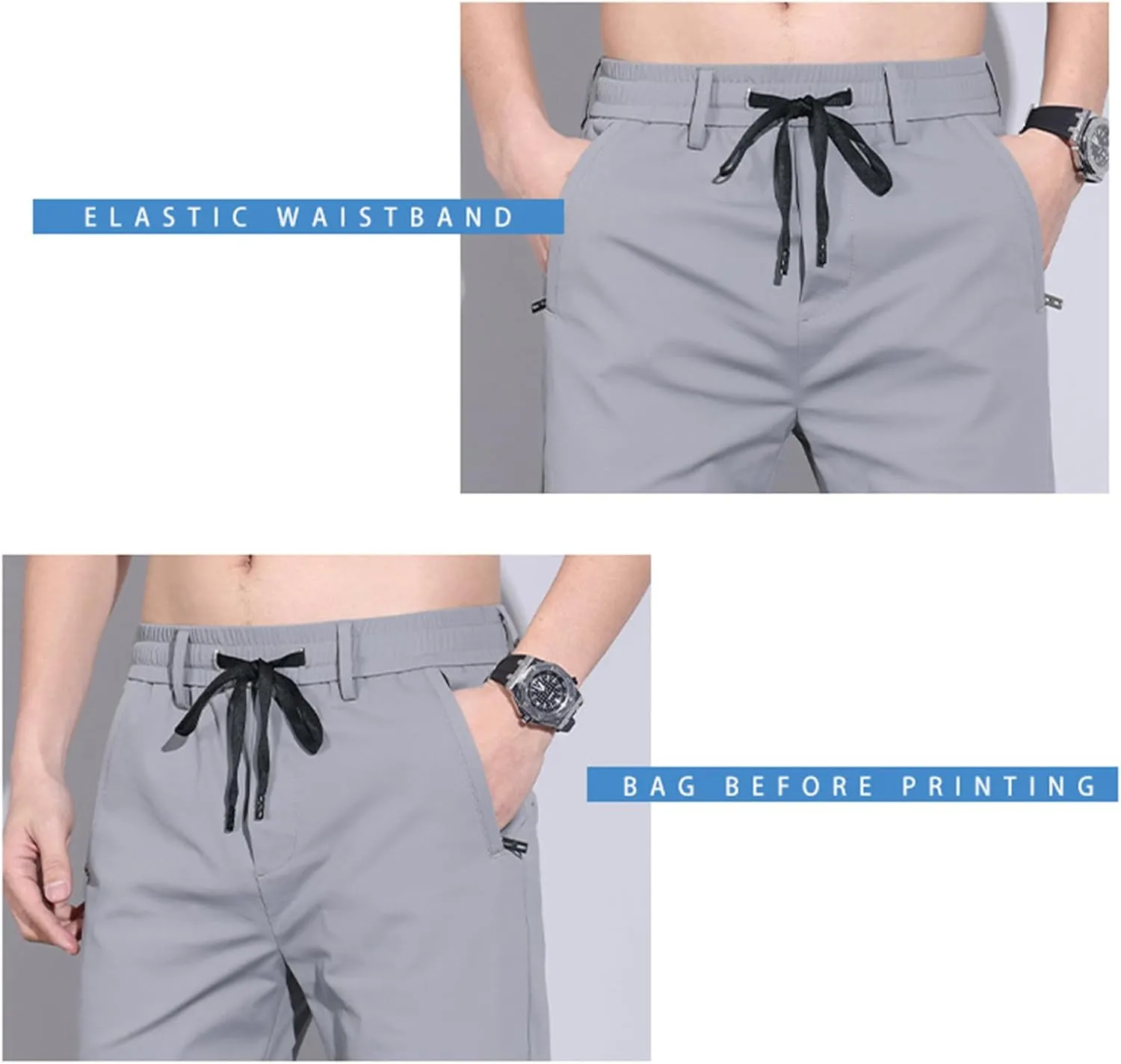 Mens Pants, Unisex Ultra Stretch Quick Drying Pants Casual Work Comfy Pant