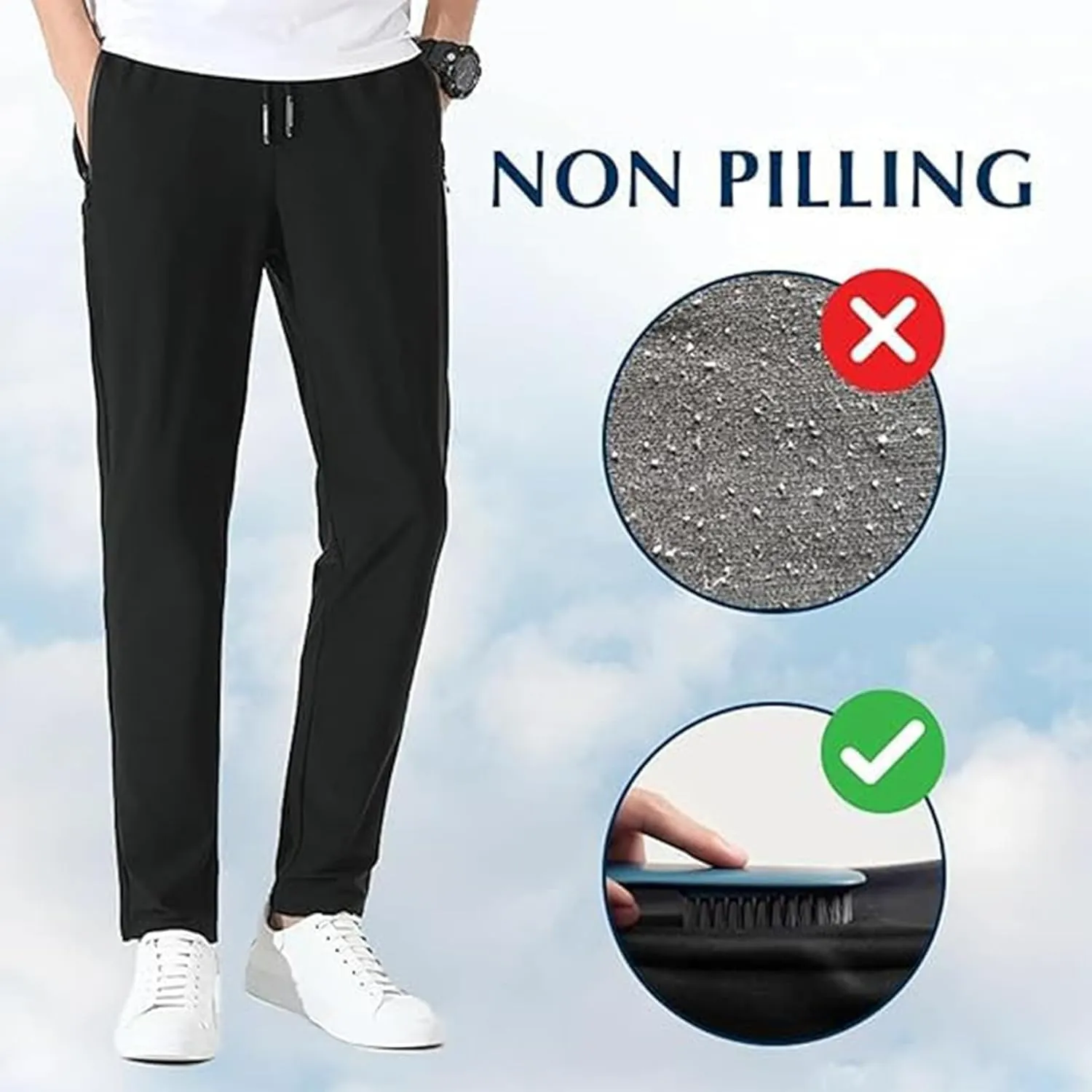 Mens Pants, Unisex Ultra Stretch Quick Drying Pants Casual Work Comfy Pant