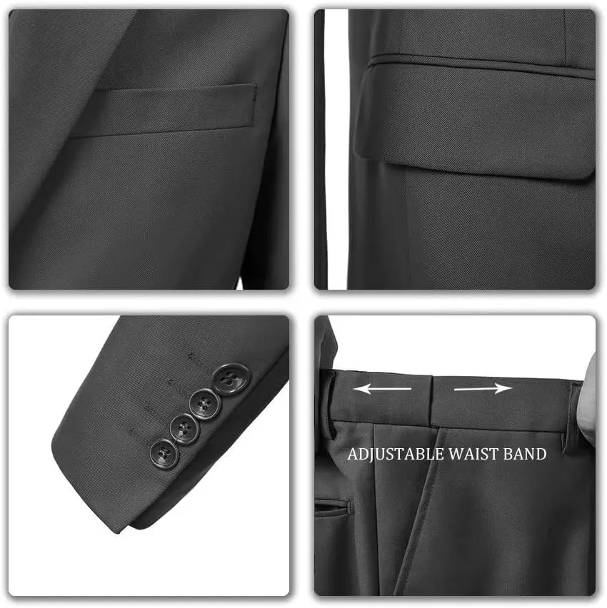 Men's Suit 3 Pieces Slim Fit Wedding Suit for Men Formal Prom Tuxedo Bussiness Suit Jacket Vest Pants with Tie