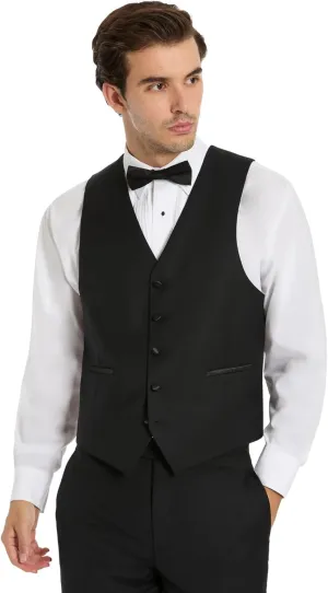 Michael Kors Mens 3-Piece Slim Fit Tuxedo Suit Separates | Blazer, Vest & Pants, Perfect for Weddings, Proms & Formal Events