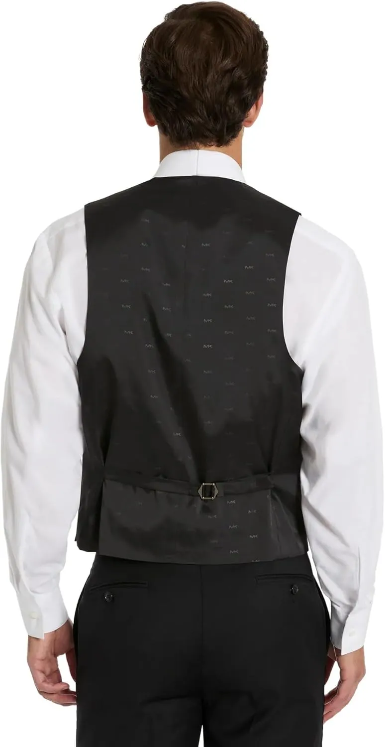 Michael Kors Mens 3-Piece Slim Fit Tuxedo Suit Separates | Blazer, Vest & Pants, Perfect for Weddings, Proms & Formal Events