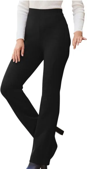 MINzYI Dress Pants Women High Waist Bootcut Office Work Trousers Stretch Comfy Business Casual Flare Suit Pants with Pockets