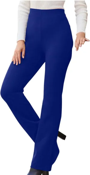 MINzYI Dress Pants Women High Waist Bootcut Office Work Trousers Stretch Comfy Business Casual Flare Suit Pants with Pockets