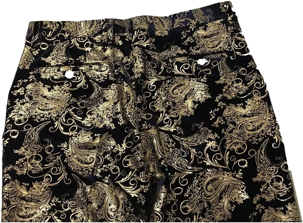 MOGU Mens Luxury Gold Dress Pants with Expandable Waist