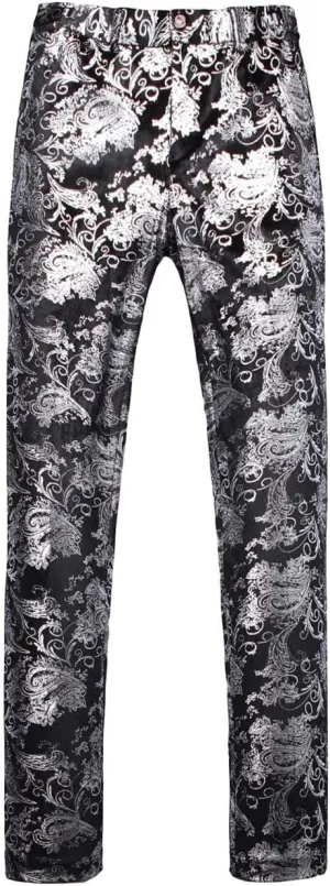 MOGU Mens Luxury Gold Dress Pants with Expandable Waist