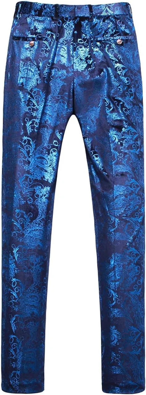MOGU Mens Luxury Gold Dress Pants with Expandable Waist