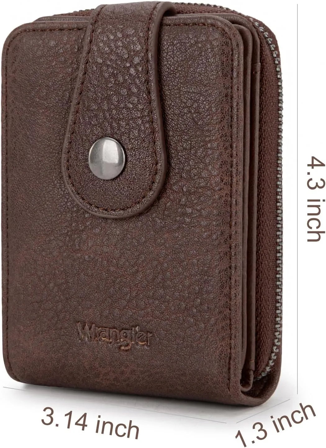 Montana West X Wrangler Wallet Women Small Credit Card Holder for Women Rfid Blocking Functional ID Card Holder Compact Womens Card Holder Wallet With Smooth Metal Zipper, Easy to Carry