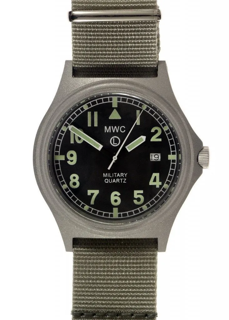 MWC G10 100m Water resistant Military Watch with Screw Down Crown and 10 Year Battery Life