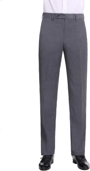 P&L Men's Premium Classic Fit Flat Front Suit Pants