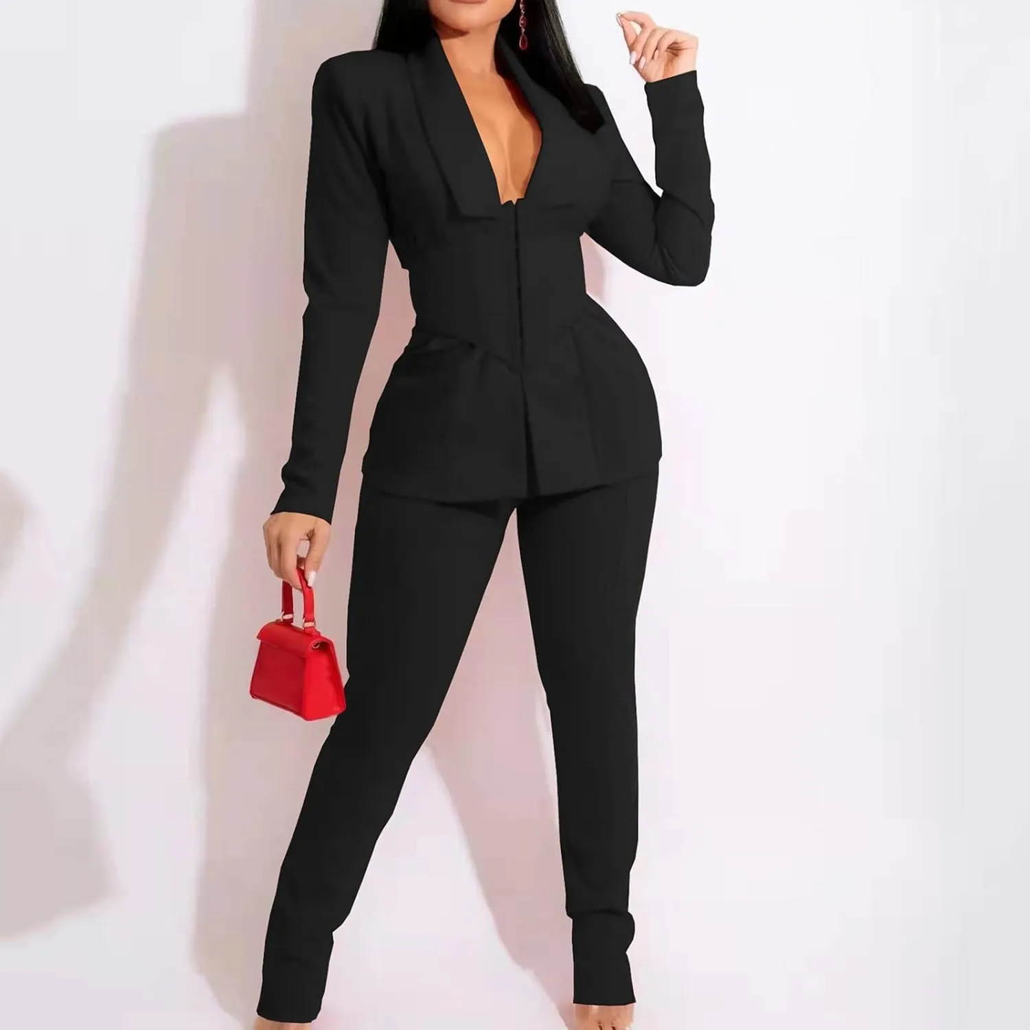 Pants Suits for Women Dressy Sexy 2023 Trendy Blazer and Pants Set Business Wedding Pant Suits Formal 2 Piece Outfits