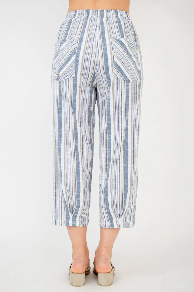 Parmida Pant, Sand Stripe, Linen Bamboo