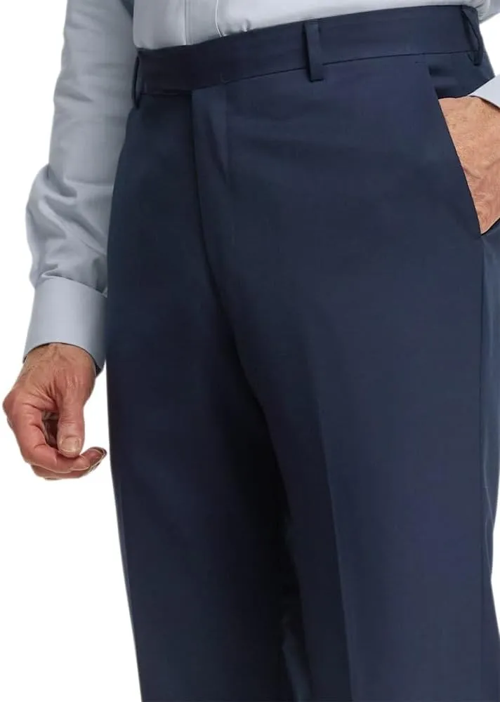 Paul Fredrick Men's Classic Fit Wool Gabardine Flat Front Pants