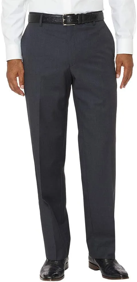 Paul Fredrick Men's Classic Fit Wool Gabardine Flat Front Pants