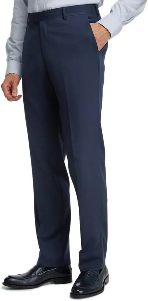 Paul Fredrick Men's Classic Fit Wool Gabardine Flat Front Pants