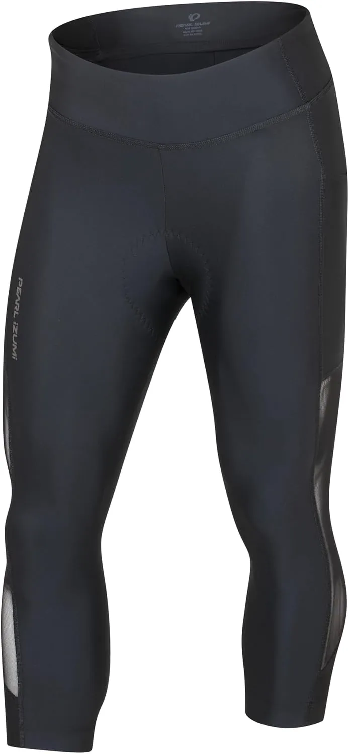 PEARL IZUMI Women's Attack Air 21" Cropped Cycling Pants, Wide Waistband & Two Side Pockets, Reflective Fabric