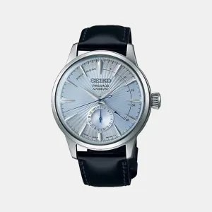 Presage Men's Blue Analog Leather Automatic Watch SSA343J1