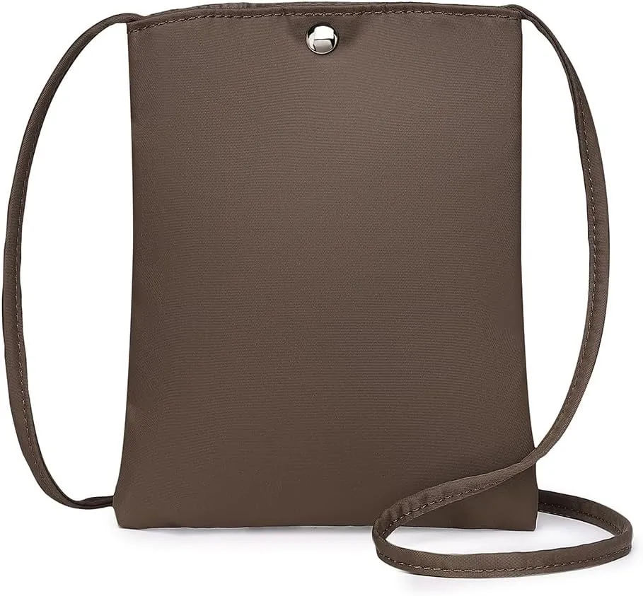 Pure Nylon Mobile Phone Bag Mini Cloth Bag ins Style Japanese Simple and Versatile Messenger Small Square Bag