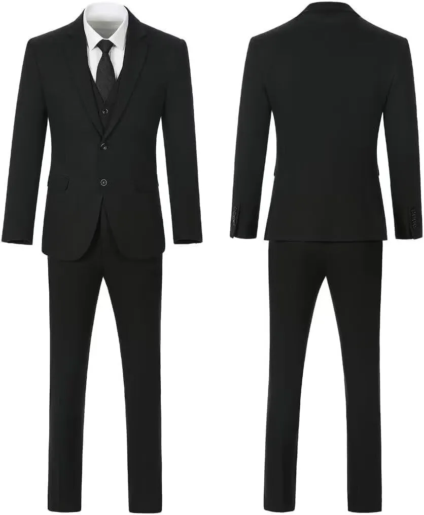 Retro Men Suit 3 Piece Tweed Herringbone Men's Suits Wool Jacket Tuxedos Wedding Grooms Blazer Vest Pants Set Prom