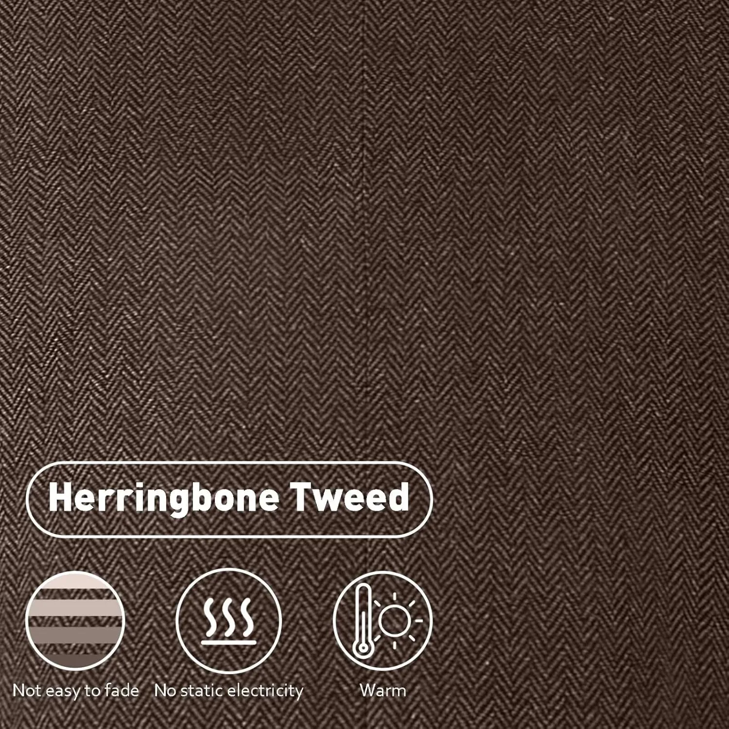 Retro Tweed Herringbone Suit for Men Slim Fit 3 Pieces Mens Suit Groom Dress Tuxedos Prom Suit Jacket Vest Pants