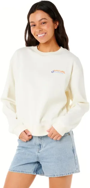 Rip Curl Women's Long Sleeve, Relaxed Fit Crewneck Casual Pullover Crew Sweatshirt