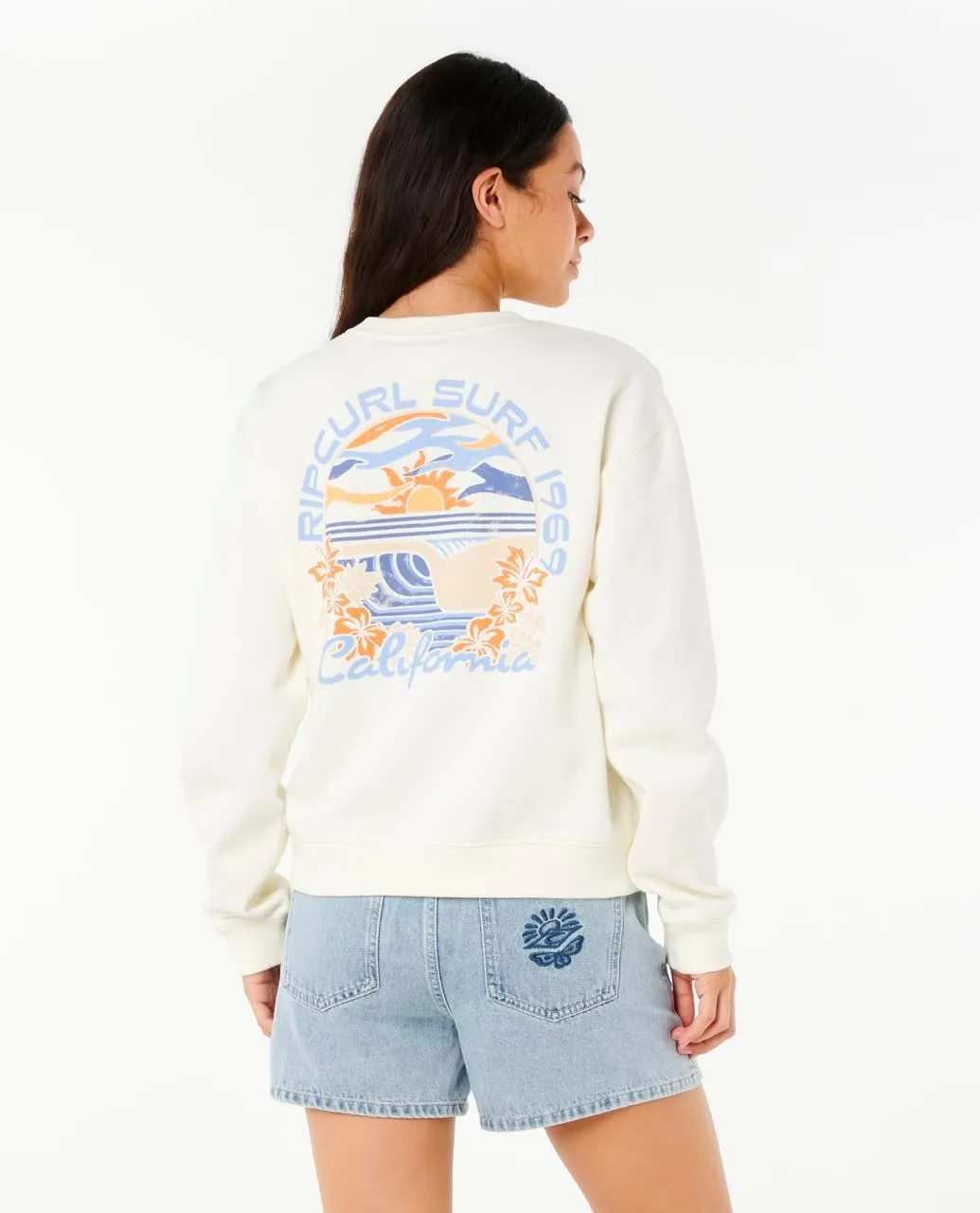 Rip Curl Women's Long Sleeve, Relaxed Fit Crewneck Casual Pullover Crew Sweatshirt
