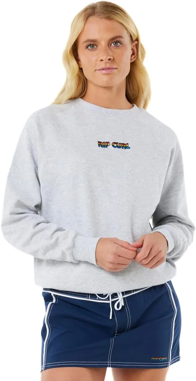 Rip Curl Women's Long Sleeve, Relaxed Fit Crewneck Casual Pullover Crew Sweatshirt