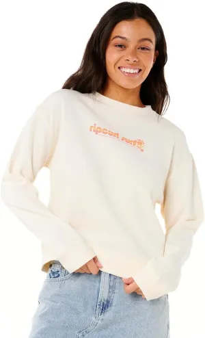 Rip Curl Women's Long Sleeve, Relaxed Fit Crewneck Casual Pullover Crew Sweatshirt