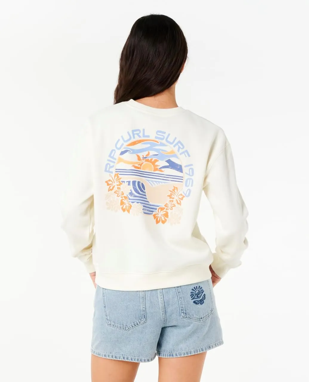 Rip Curl Women's Long Sleeve, Relaxed Fit Crewneck Casual Pullover Crew Sweatshirt