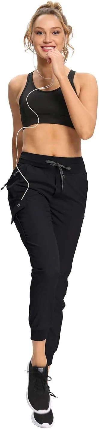 RlaGed Womens Cargo Hiking Pants Lightweight Joggers Quick Dry Water Resistant Outdoor Fishing UPF 50 Zipper Pockets