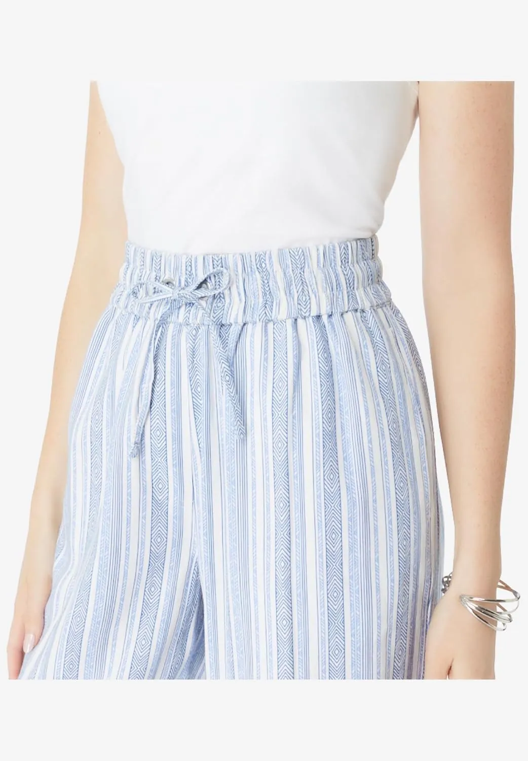Roaman's Women's Plus Size Linen Wide-Leg Pant