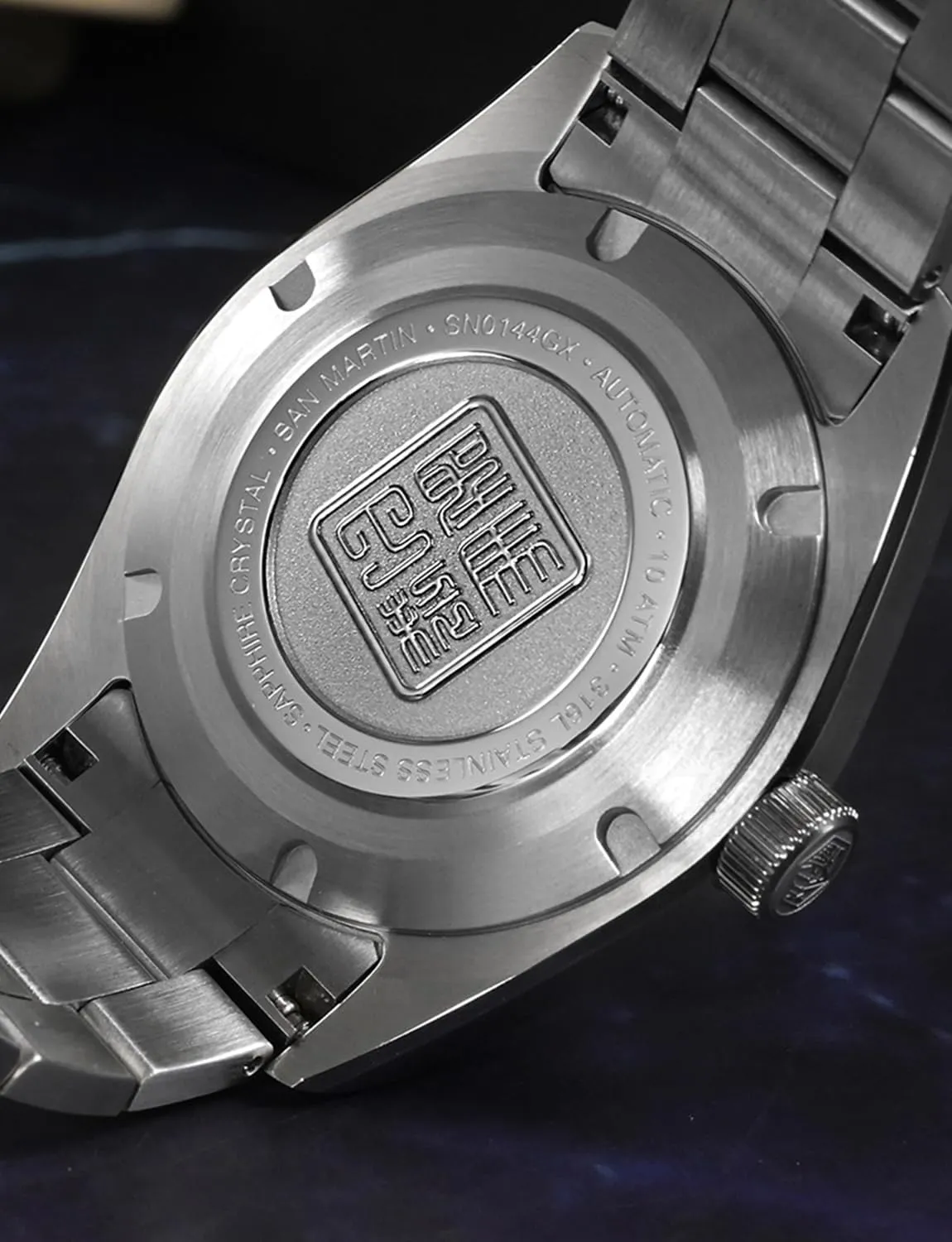 San Martin Men Watch SN0144-GX, 9015 Automatic Mechanical Movement Sapphire Glass 10 Bar Diving Watch for Men