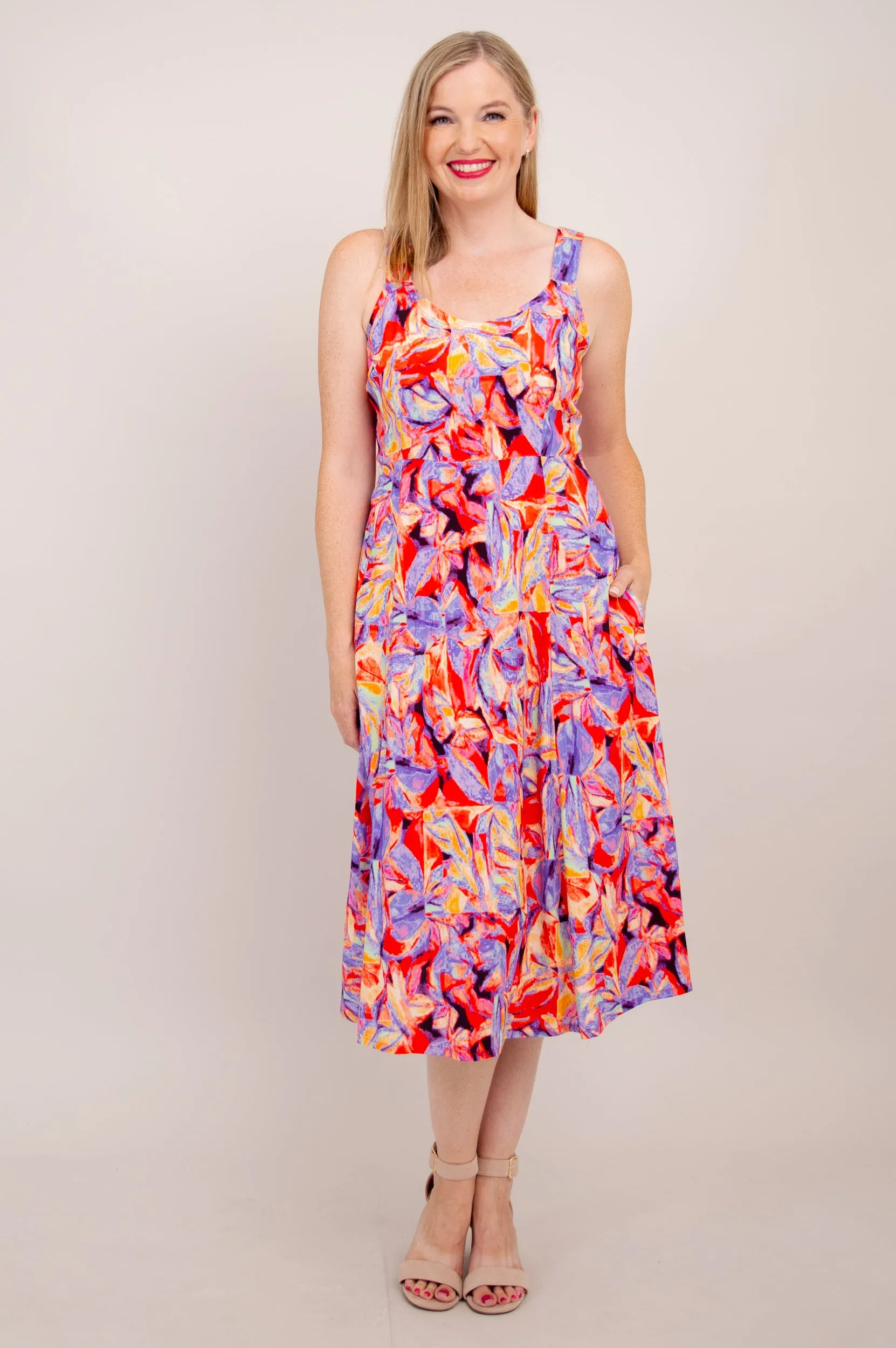 Shauna Dress, Carro, Woven Bamboo