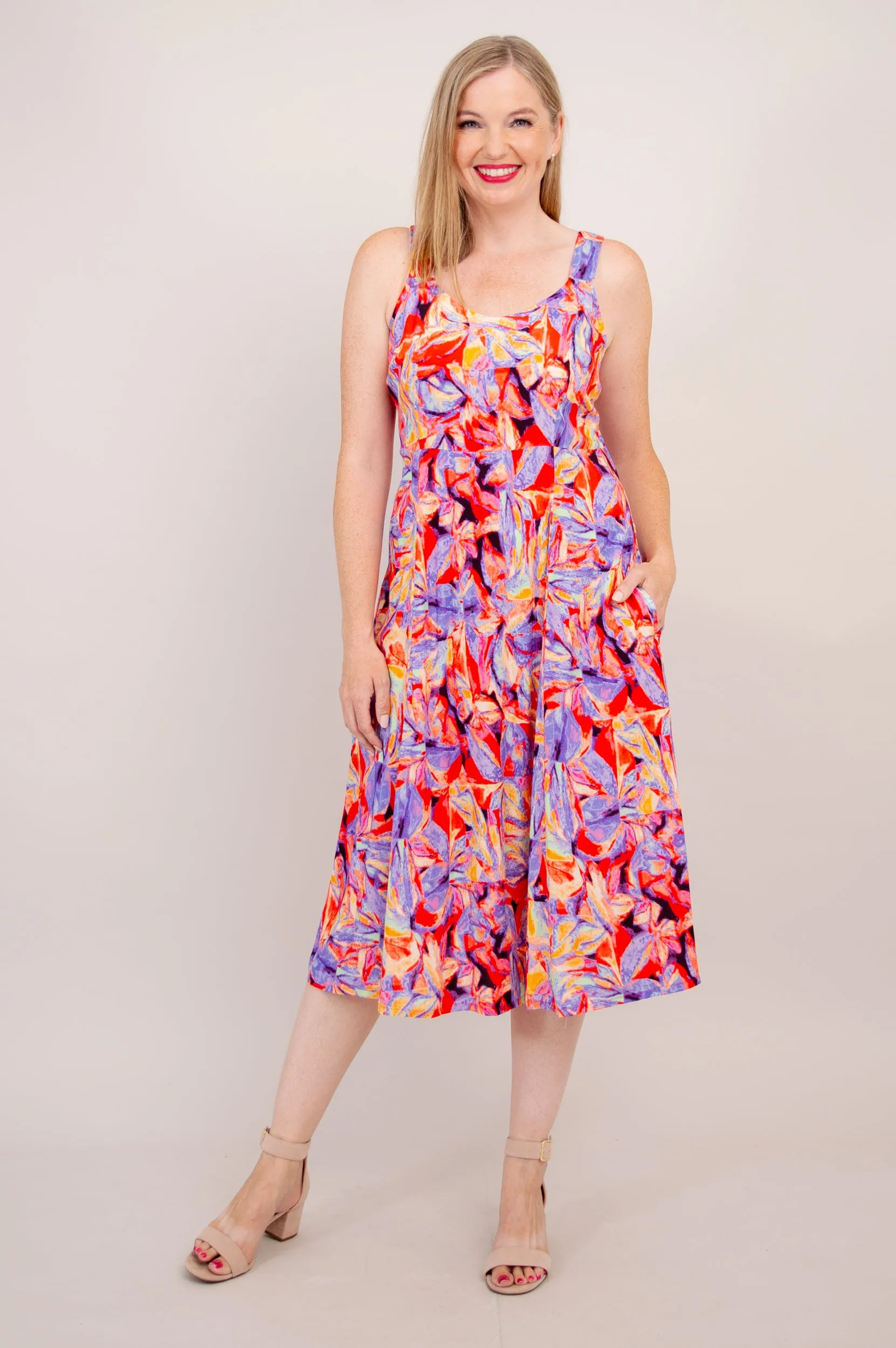 Shauna Dress, Carro, Woven Bamboo