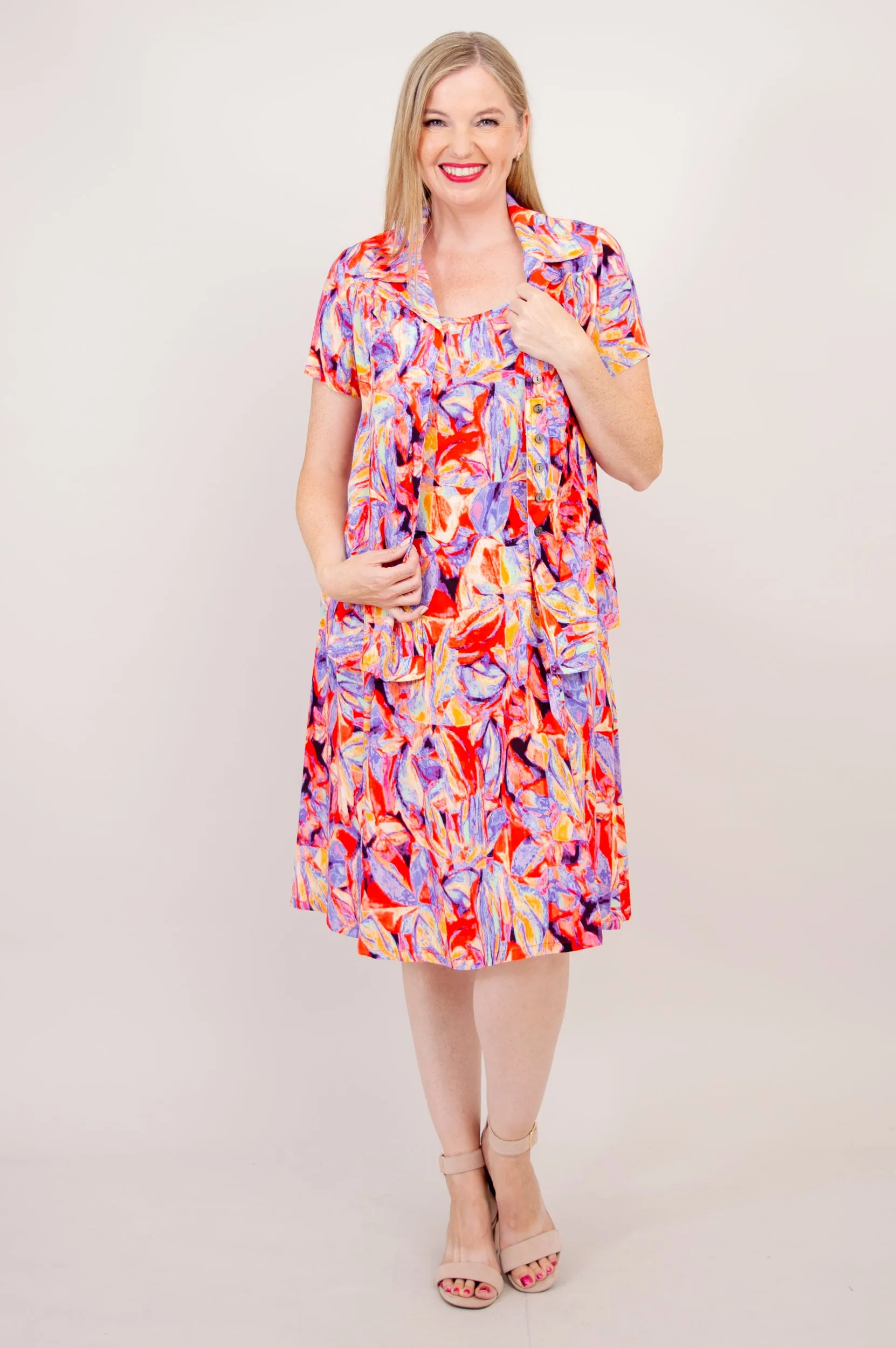 Shauna Dress, Carro, Woven Bamboo