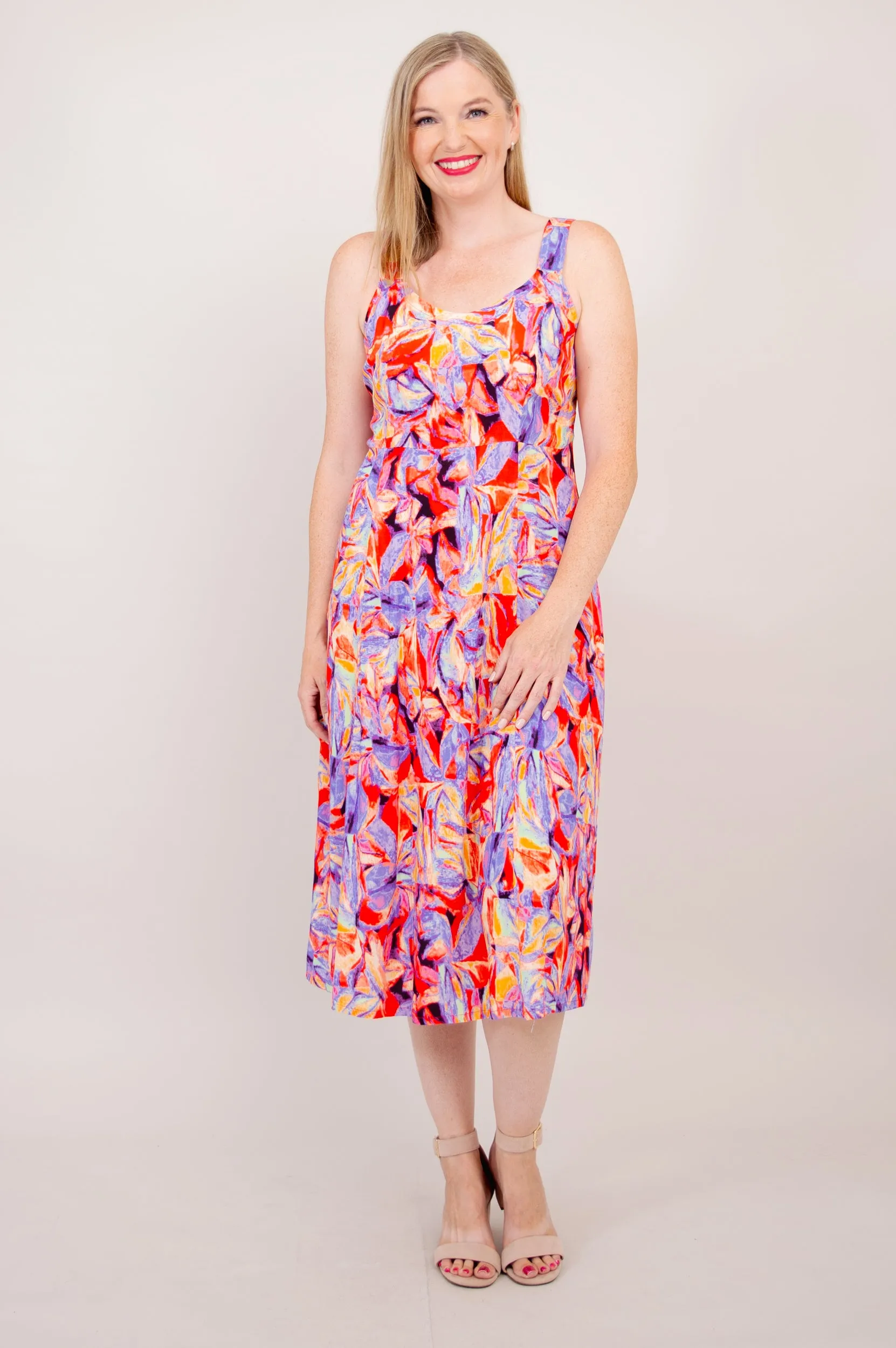 Shauna Dress, Carro, Woven Bamboo