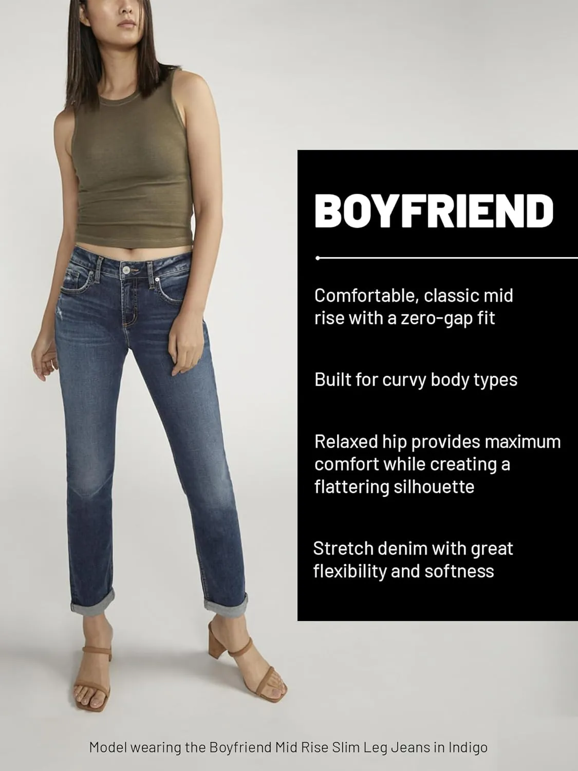 Silver Jeans Women's Sam Relaxed Boyfriend Fit Jean