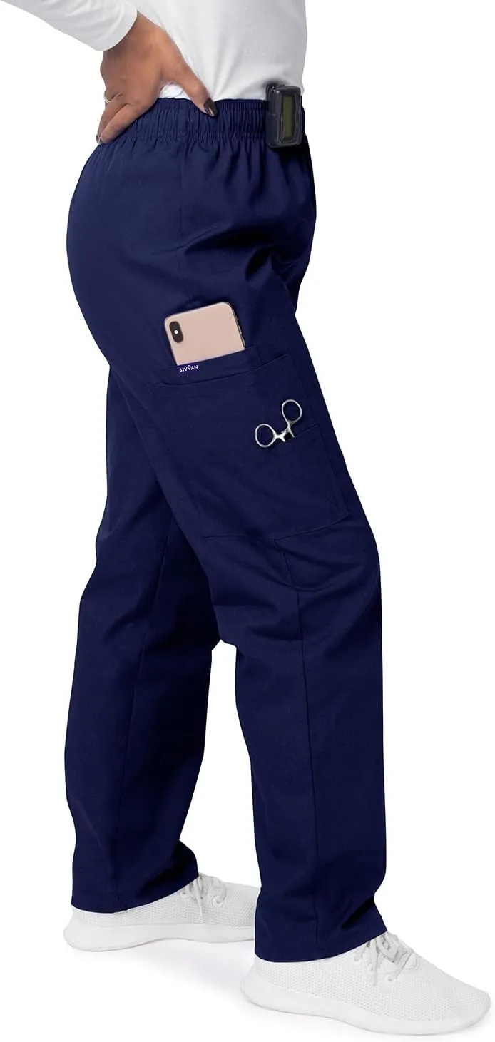 Sivvan Scrubs for Women - Drawstring Cargo Scrub Pants