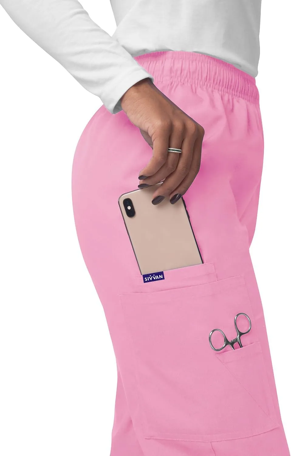 Sivvan Scrubs for Women - Drawstring Cargo Scrub Pants
