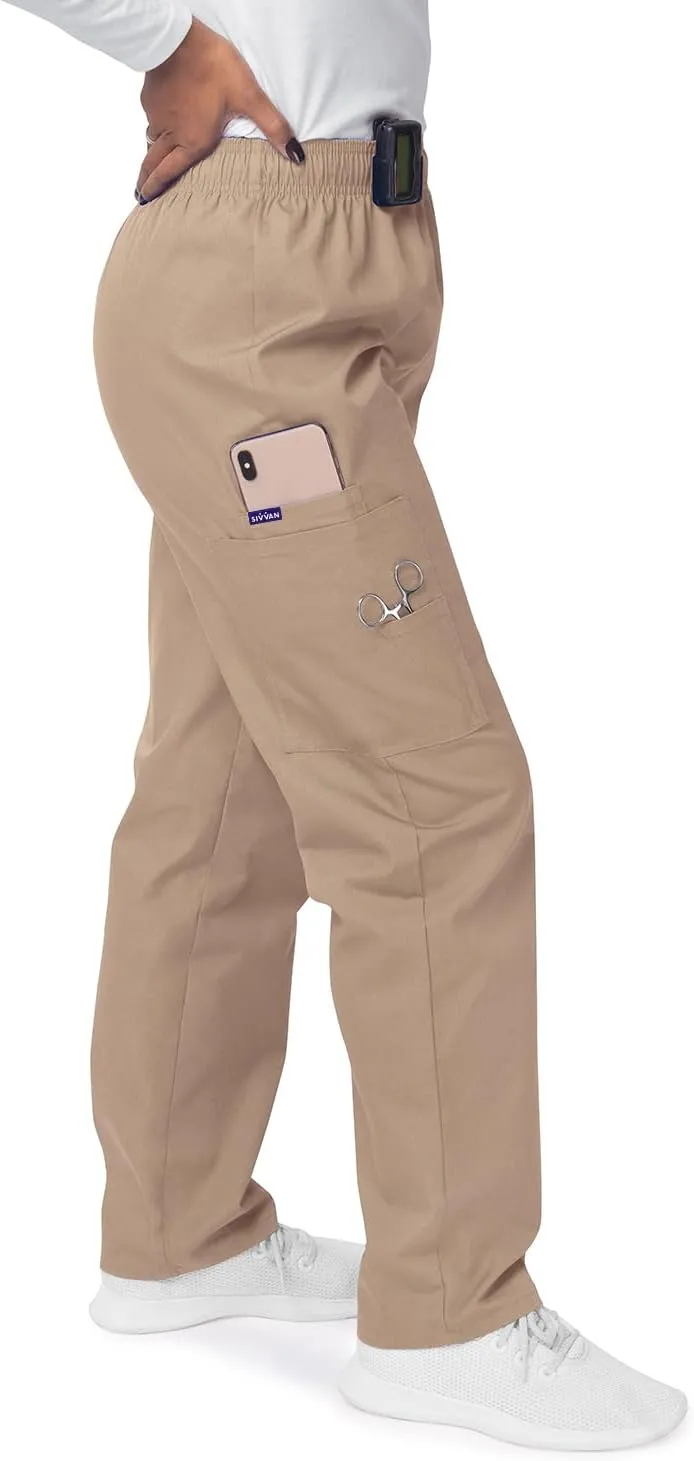 Sivvan Scrubs for Women - Drawstring Cargo Scrub Pants