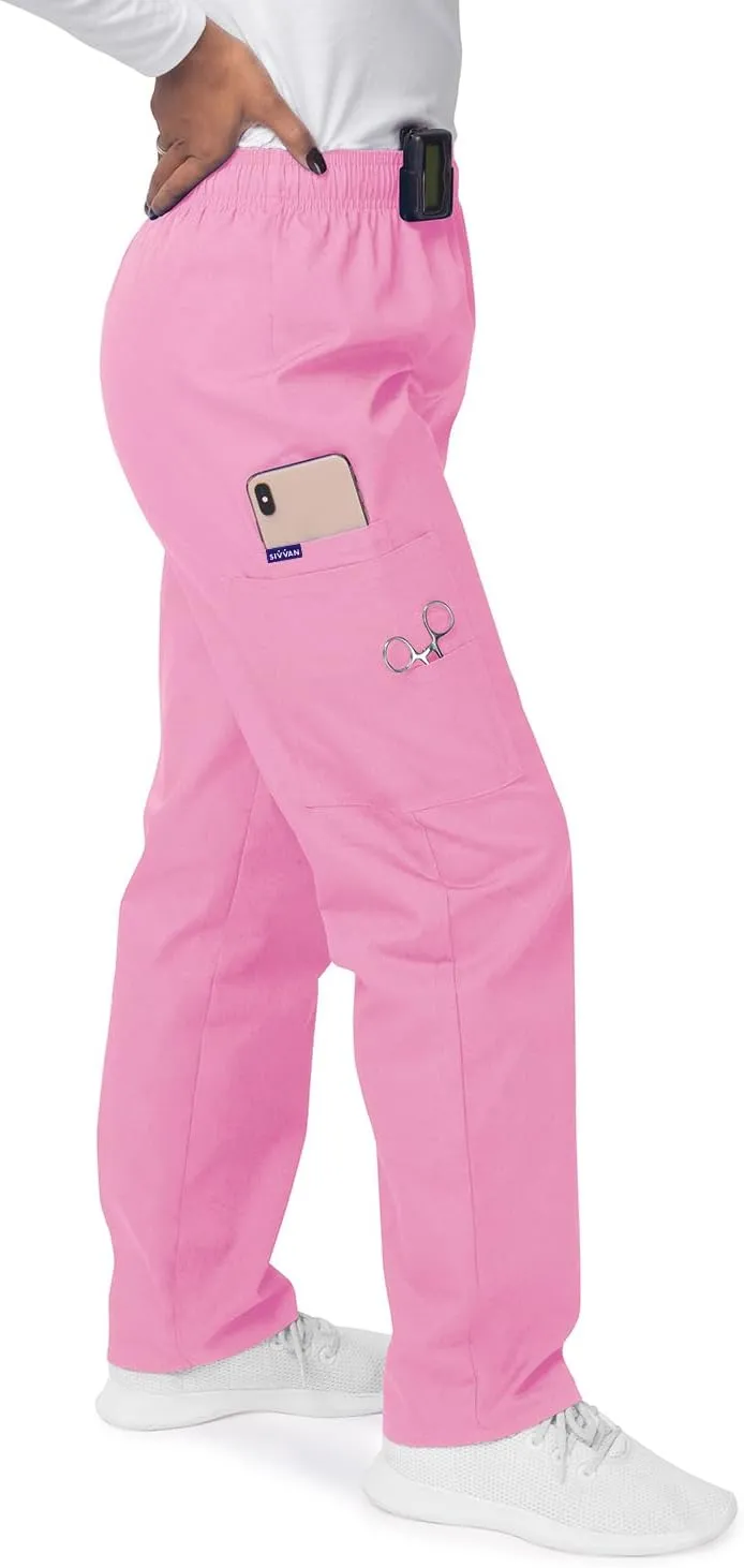 Sivvan Scrubs for Women - Drawstring Cargo Scrub Pants