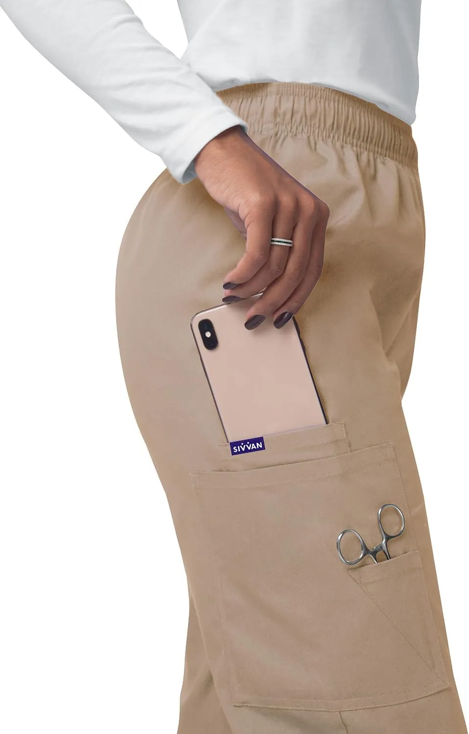 Sivvan Scrubs for Women - Drawstring Cargo Scrub Pants