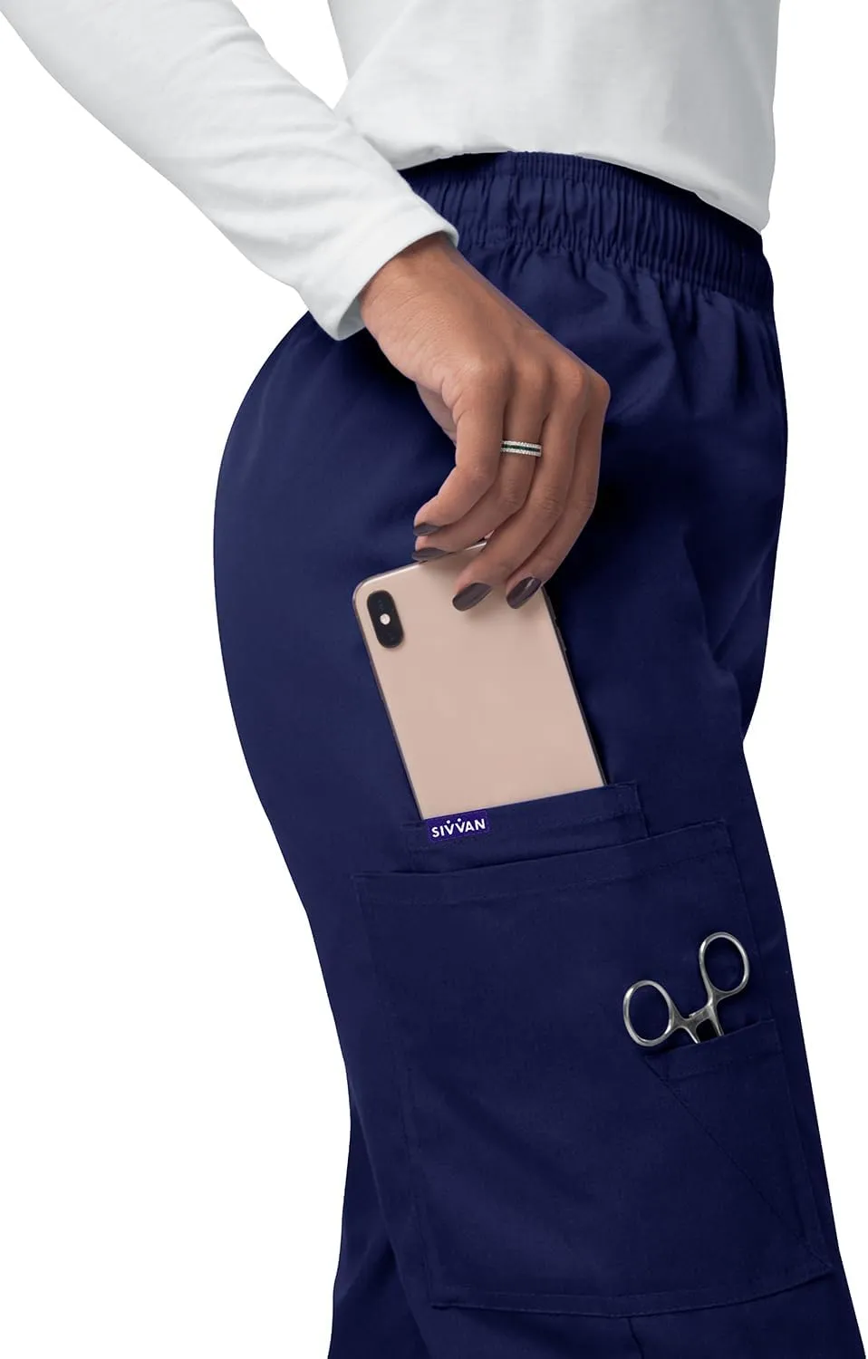 Sivvan Scrubs for Women - Drawstring Cargo Scrub Pants