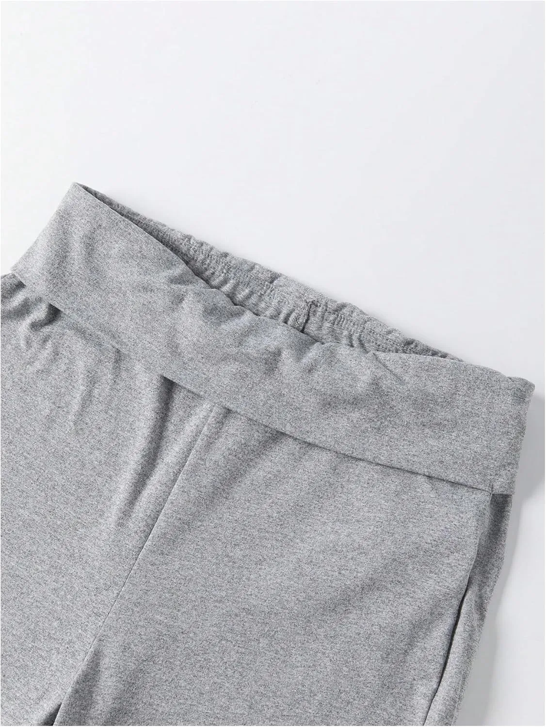 SOLY HUX Women's High Waisted Flare Leg Pants Fold Over Waist Casual Yoga Pants Trousers