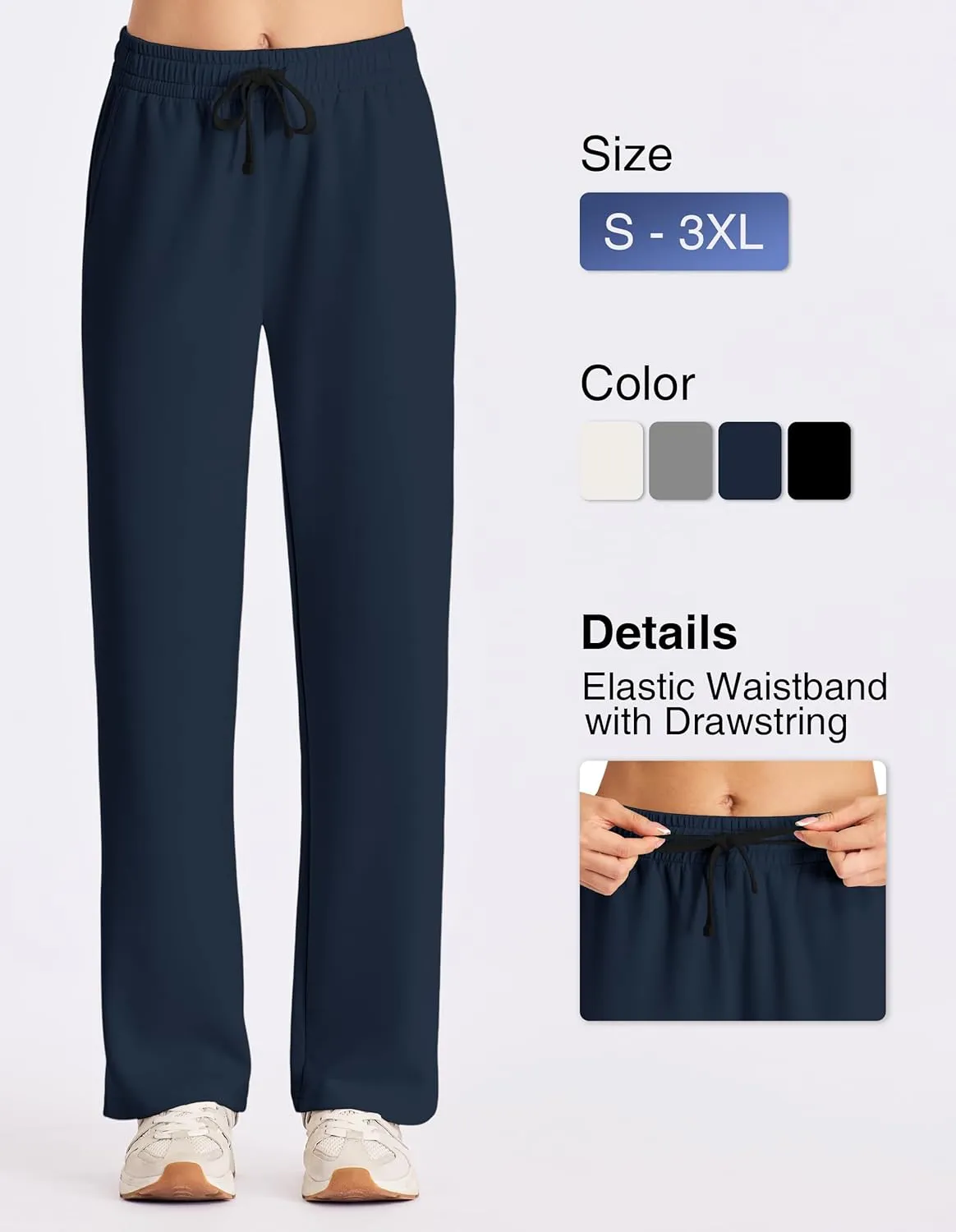 SPECIALMAGIC Womens Yoga Sweatpants Wide Leg Cotton Drawstring Lounge Pants Leisure Pajama